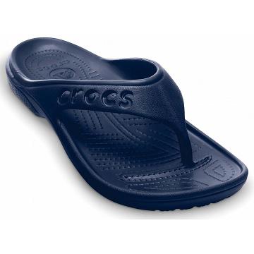 Crocs Baya Flip Men's Sandals Navy | Australia 1206PJJQ